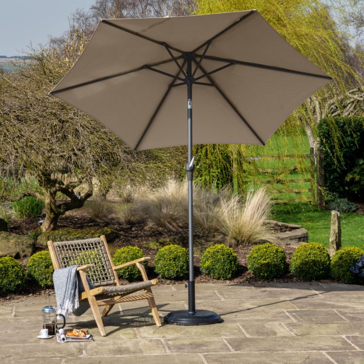 Taupe 3m Round Parasol