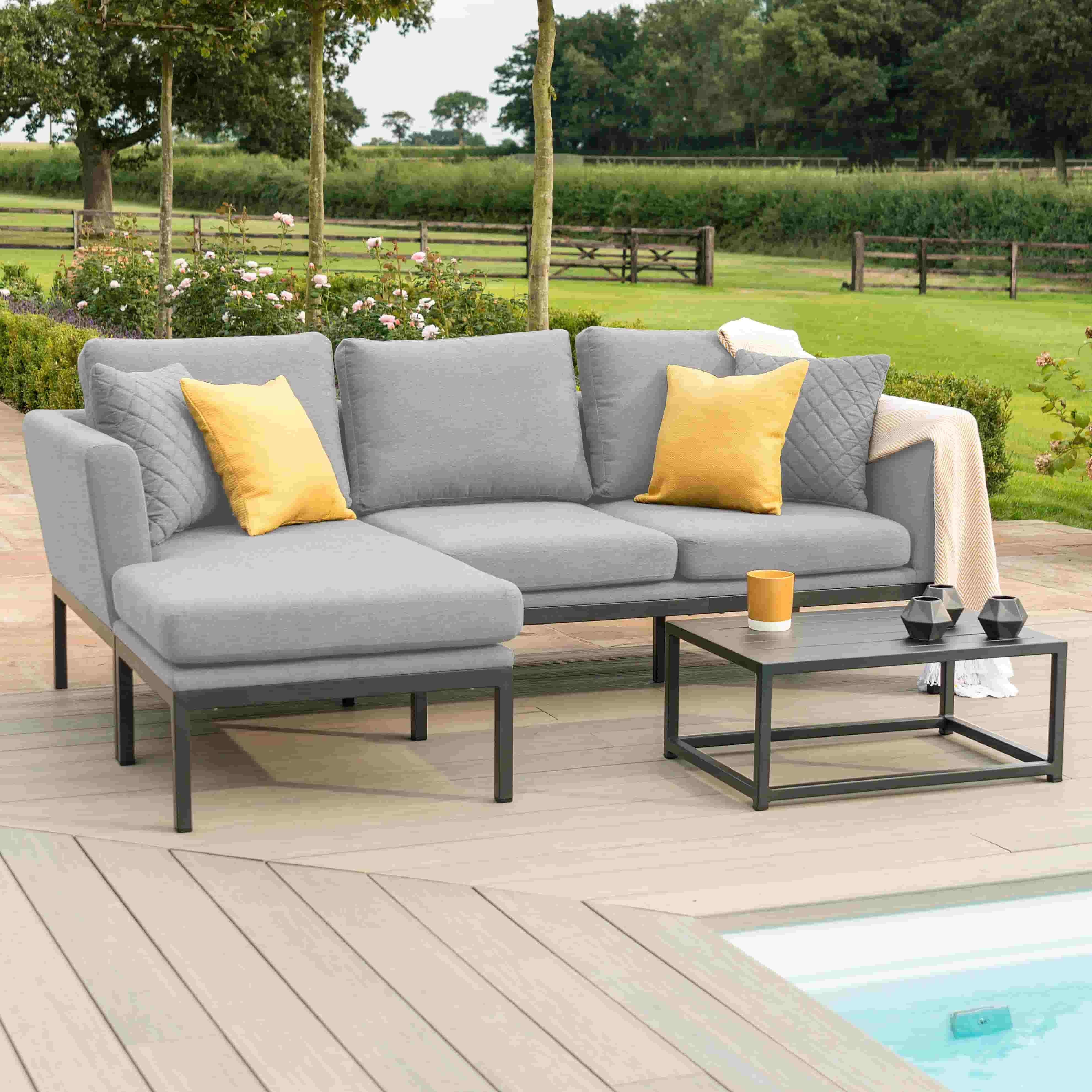 Chaise Sofa Set #colour_flanelle