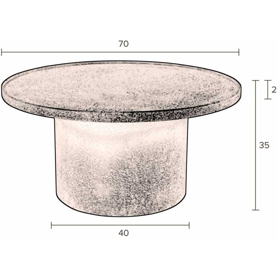 Hanson Black Circular Coffee Table