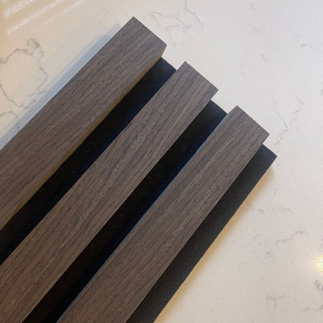 Ebony Acoustic Wooden Slatted Wall Panels