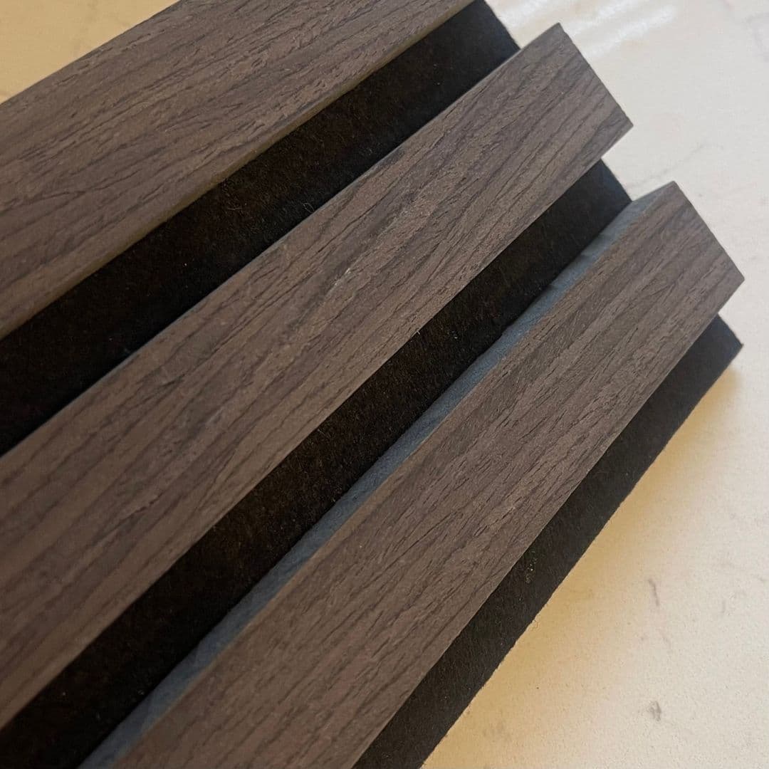 Ebony Acoustic Wooden Slatted Wall Panels