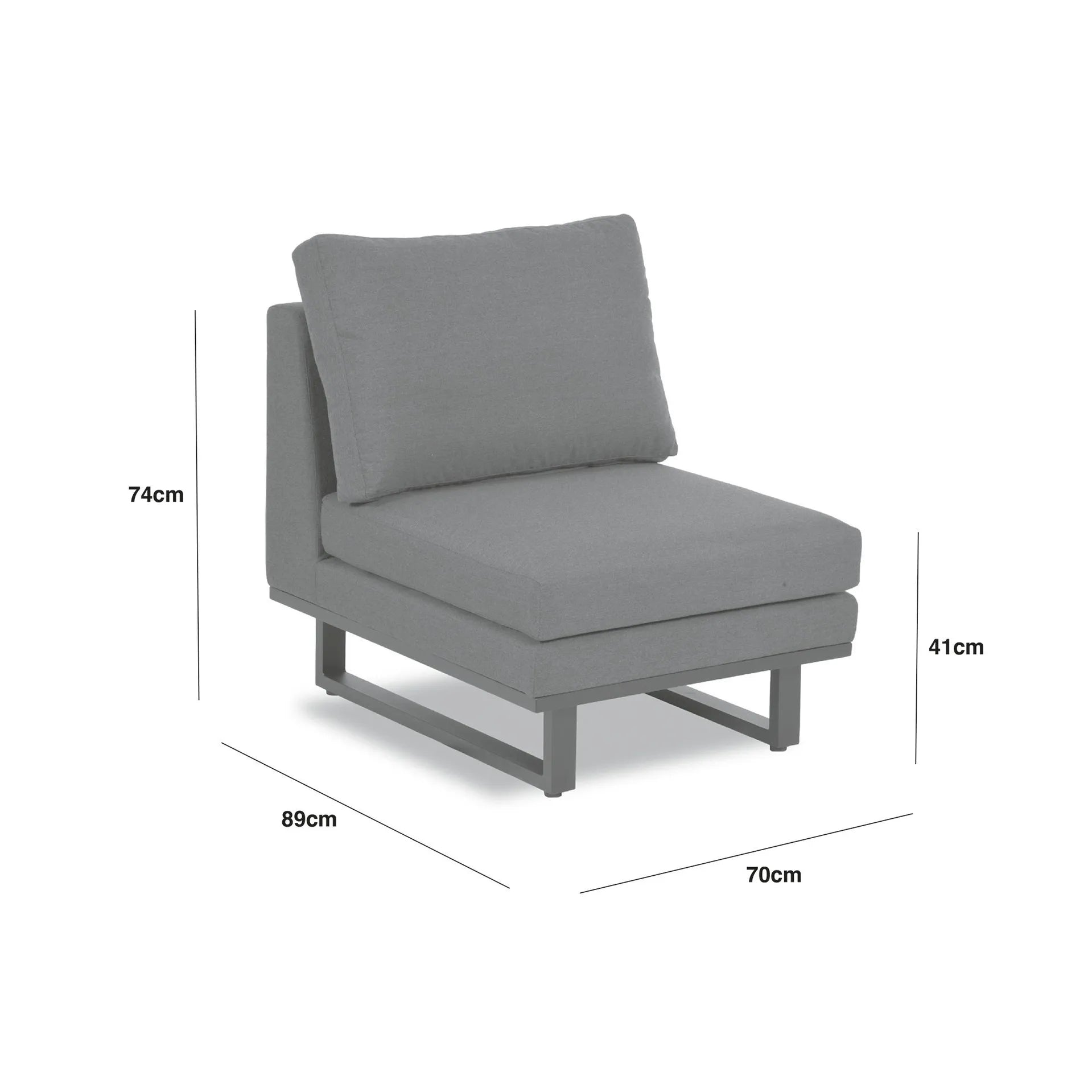 Outdoor Fabric Centre Piece for Ethos Corner Sofa Measurements/Footprint