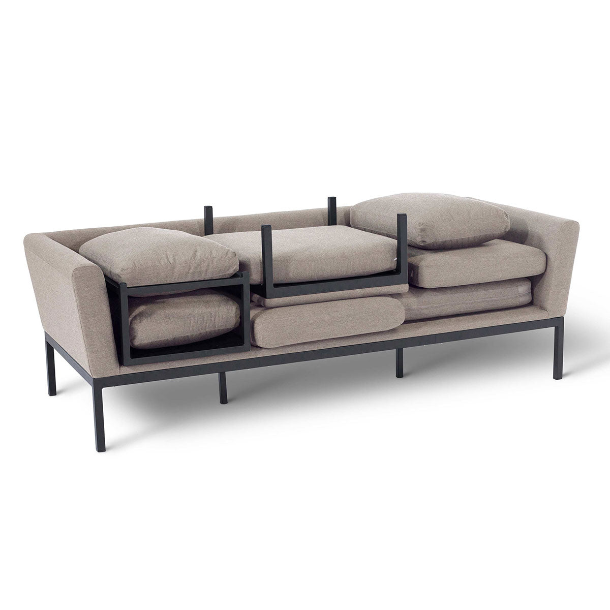 Chaise Sofa Set #colour_taupe