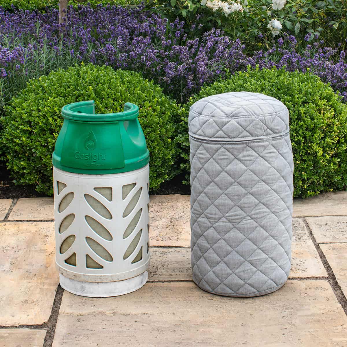 Outdoor Fabric Quilted Gas Bottle Cover 10KG #colour_lead chine