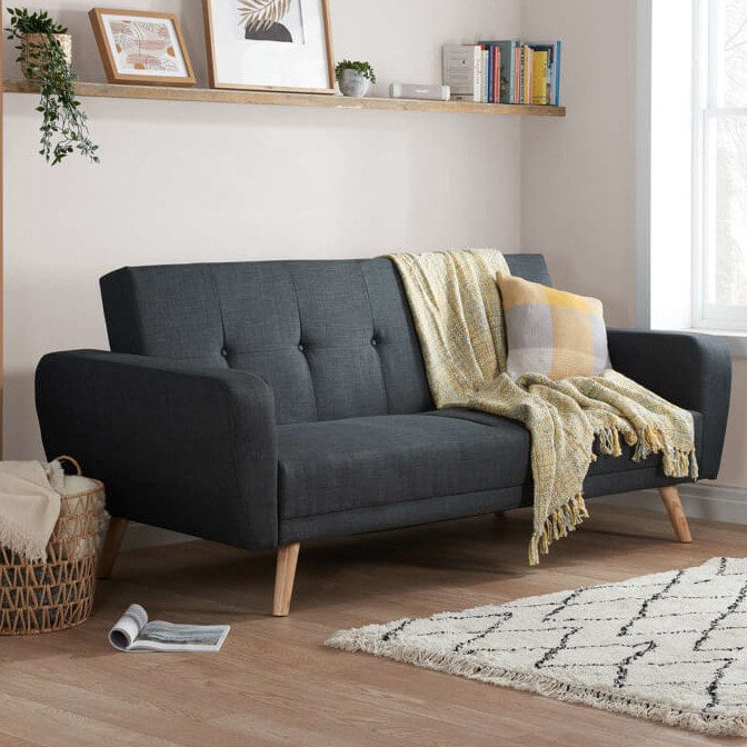 Grey fabric sofa bed #size_large