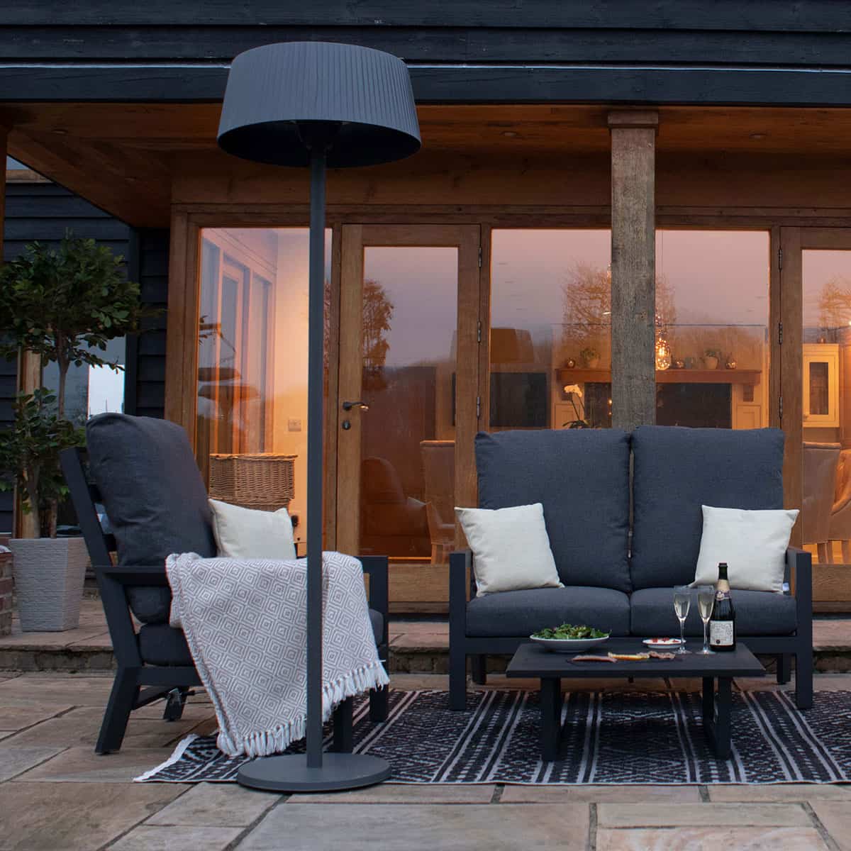 Charcoal Freestanding Electric Patio Heater #colour_charcoal