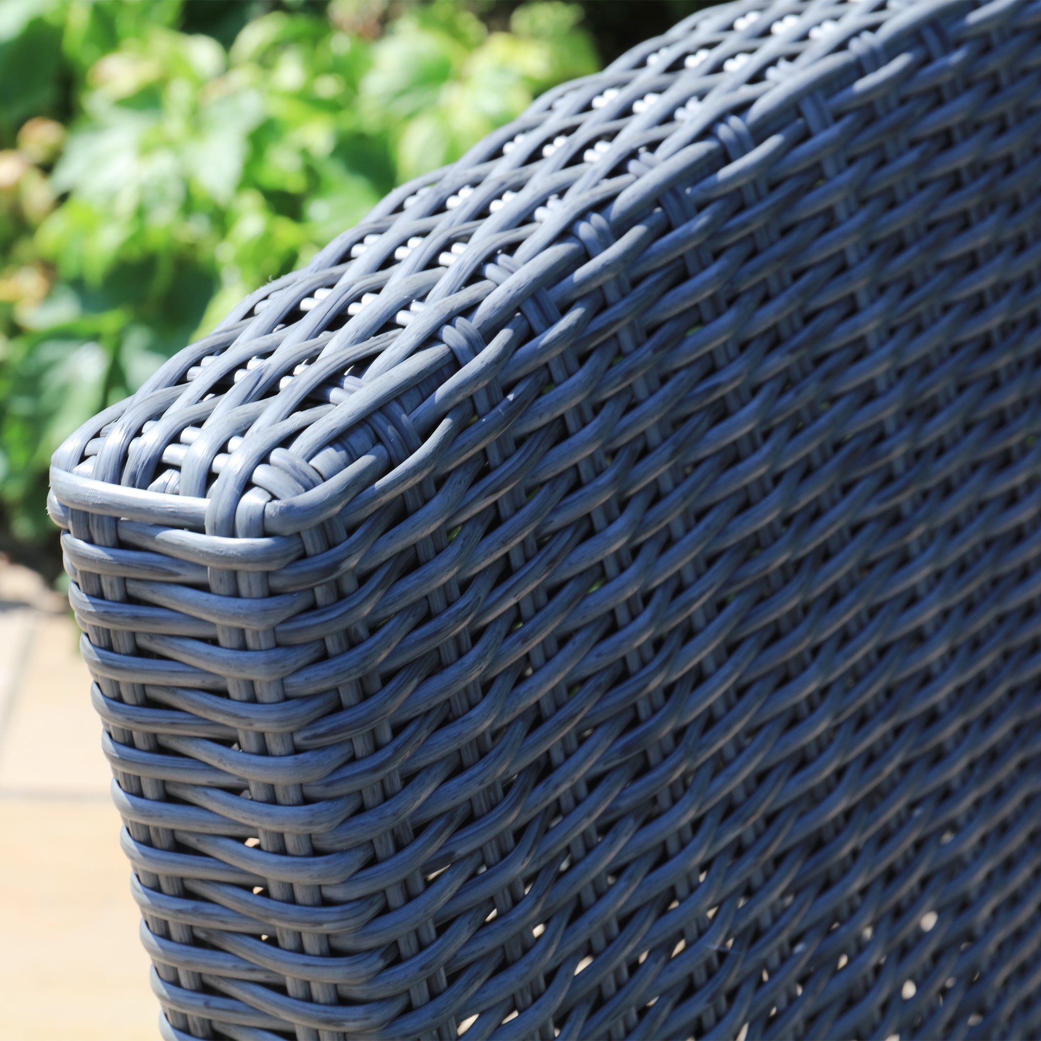 Brown Rattan 6 Seat Firepit Bar Set