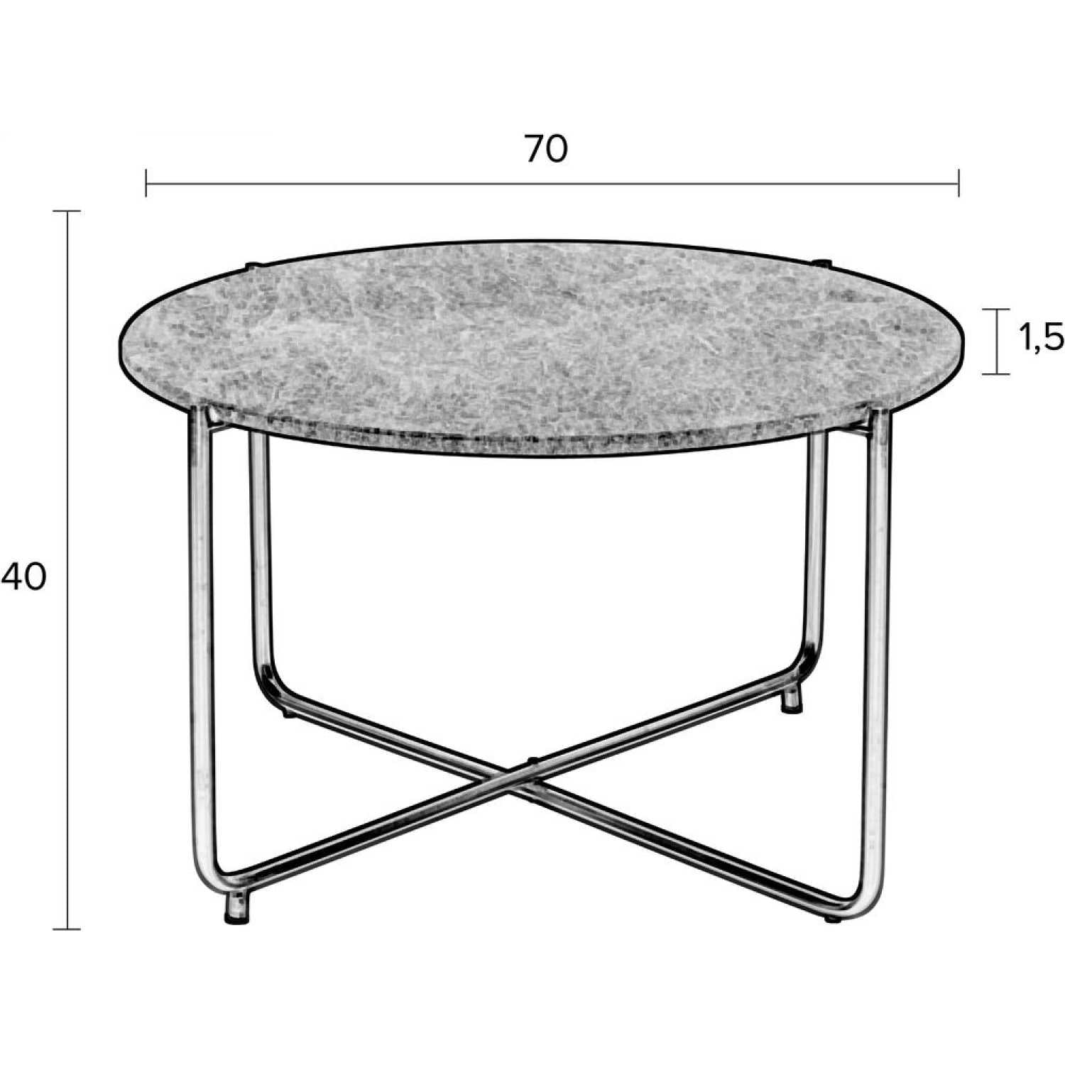 Circular White Marble Coffee Table with Gold Base