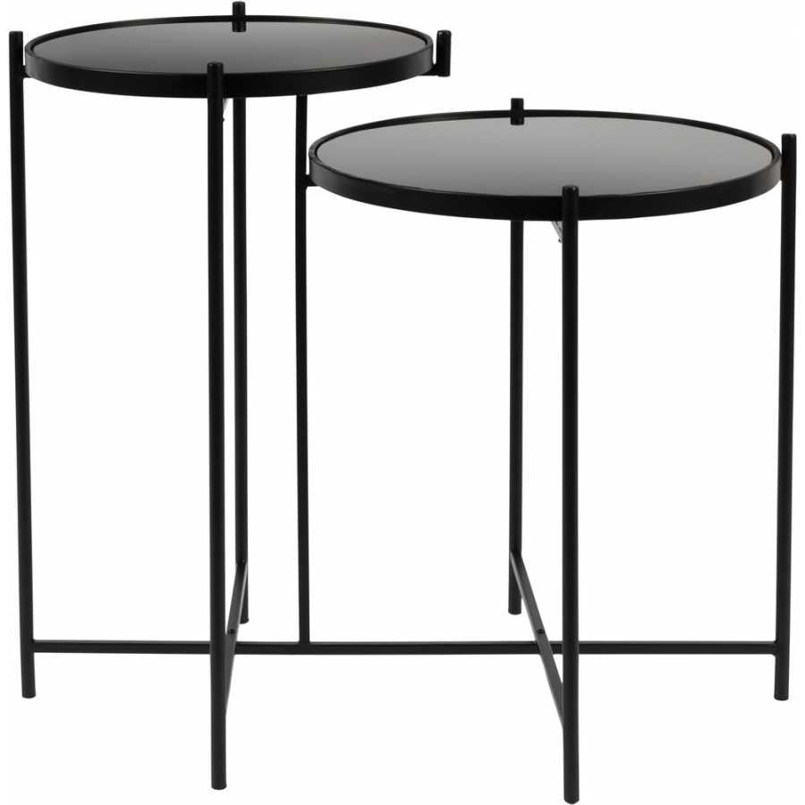 Smoked Glass Duo Side Table