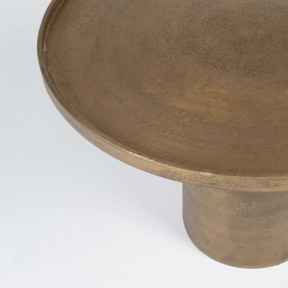 Brass Circular Aluminium Coffee Table