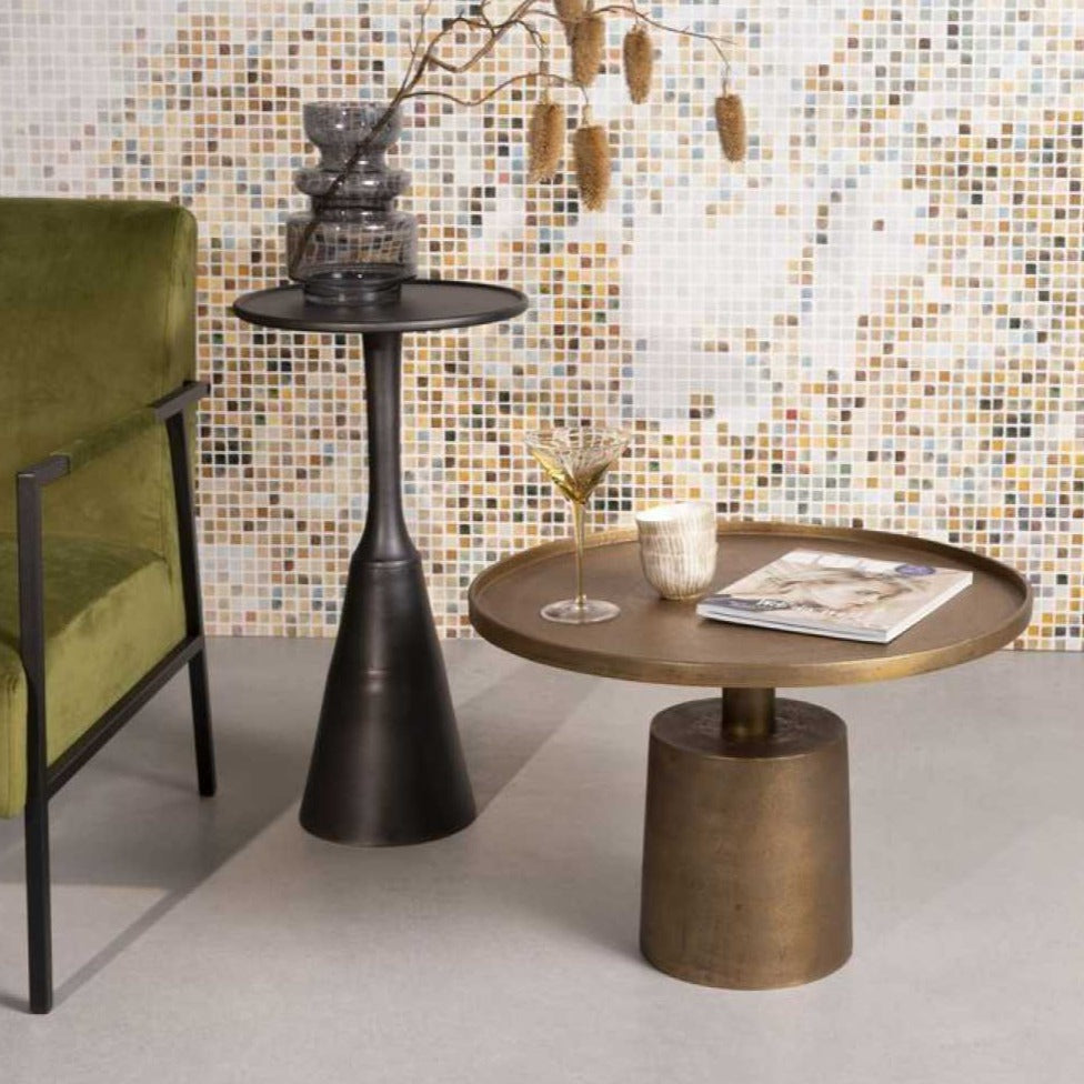 Brass Circular Aluminium Coffee Table