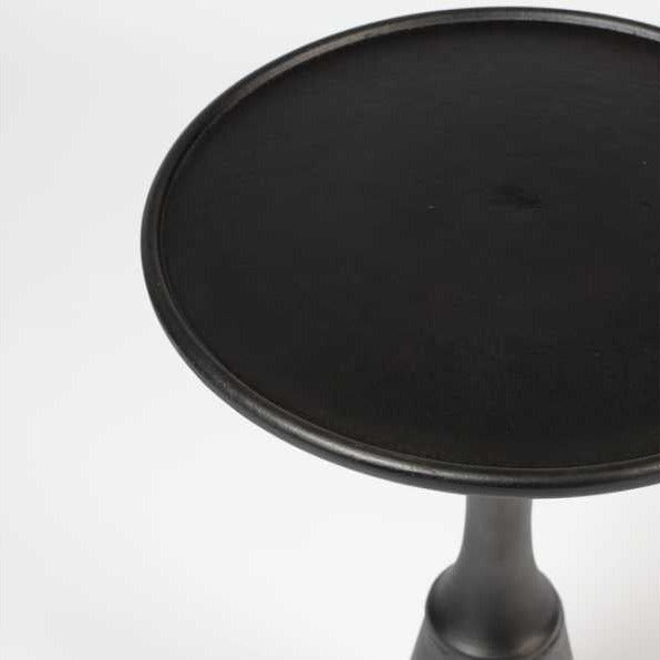 Black Cylinder Side Table
