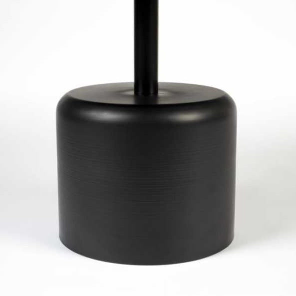 Black Iron and Black Circular Coffee Table