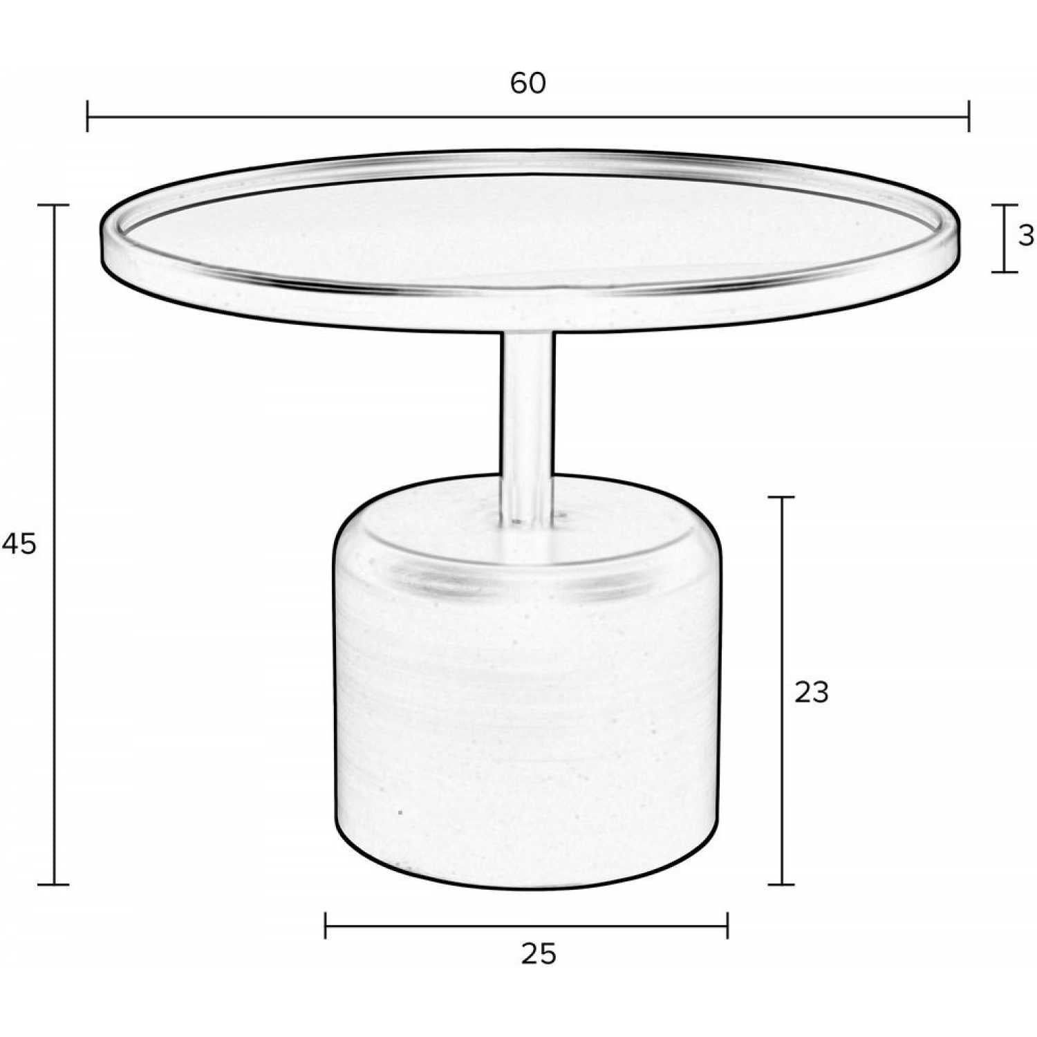 Black Iron and Black Circular Coffee Table