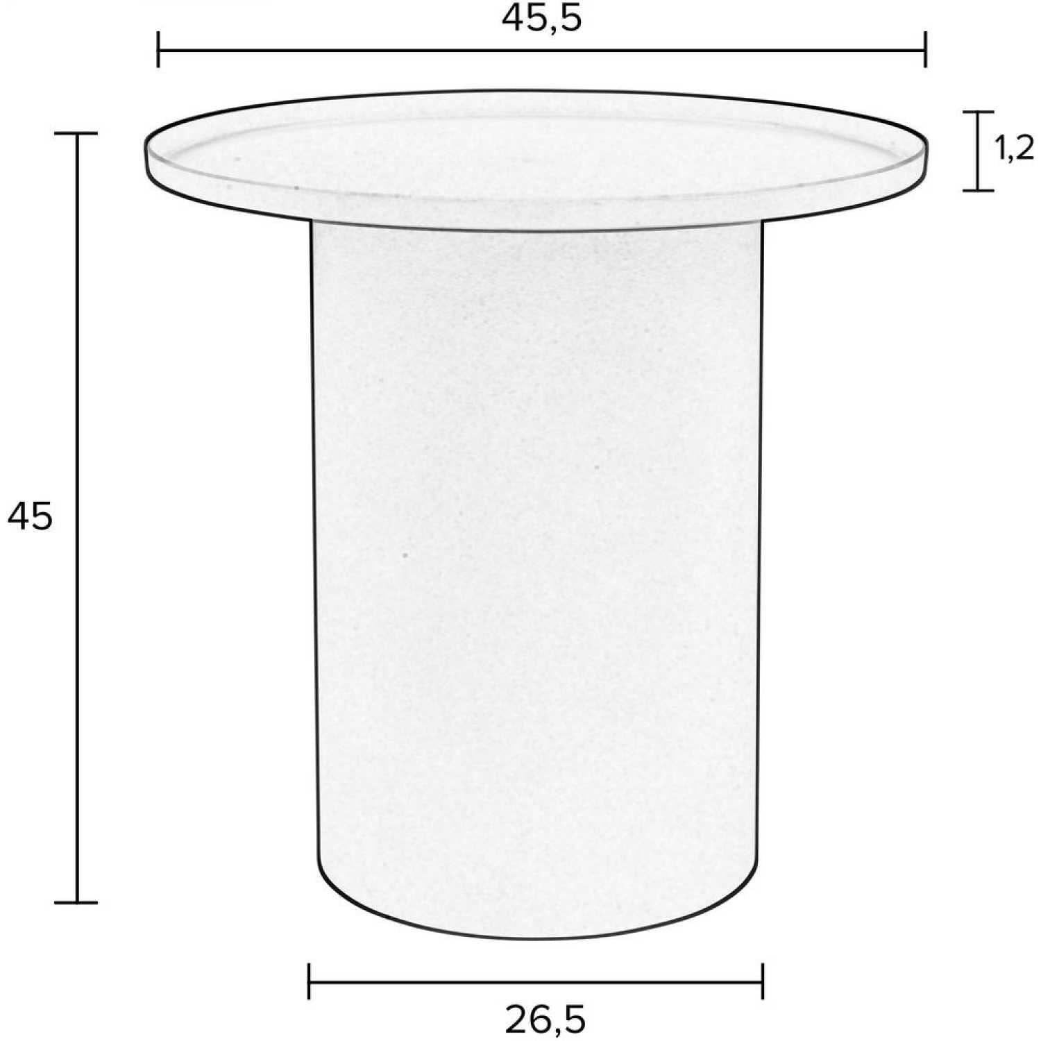 Green Round Side Table