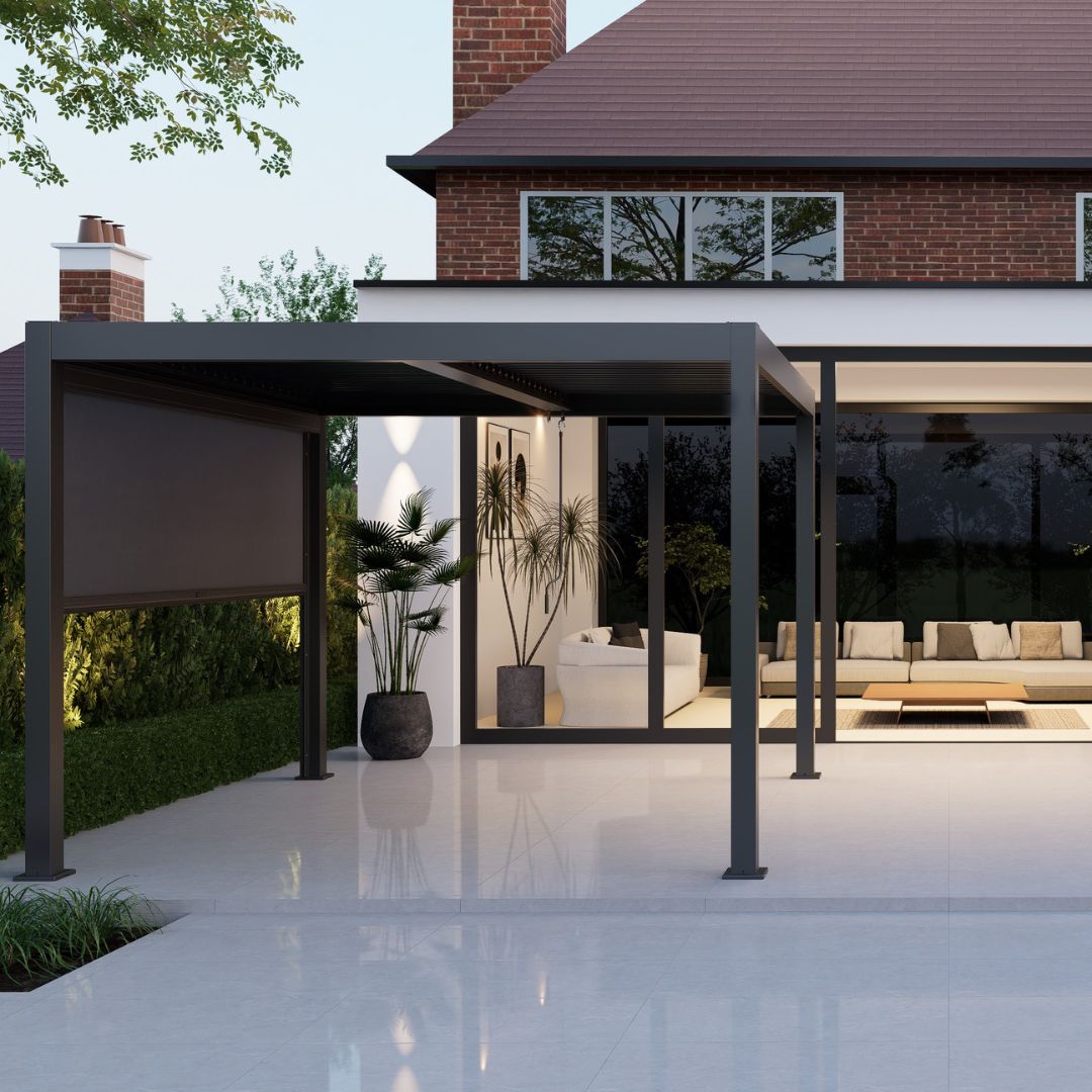 Athena Aluminium Pergola - 2.5m x 2.5m in Grey