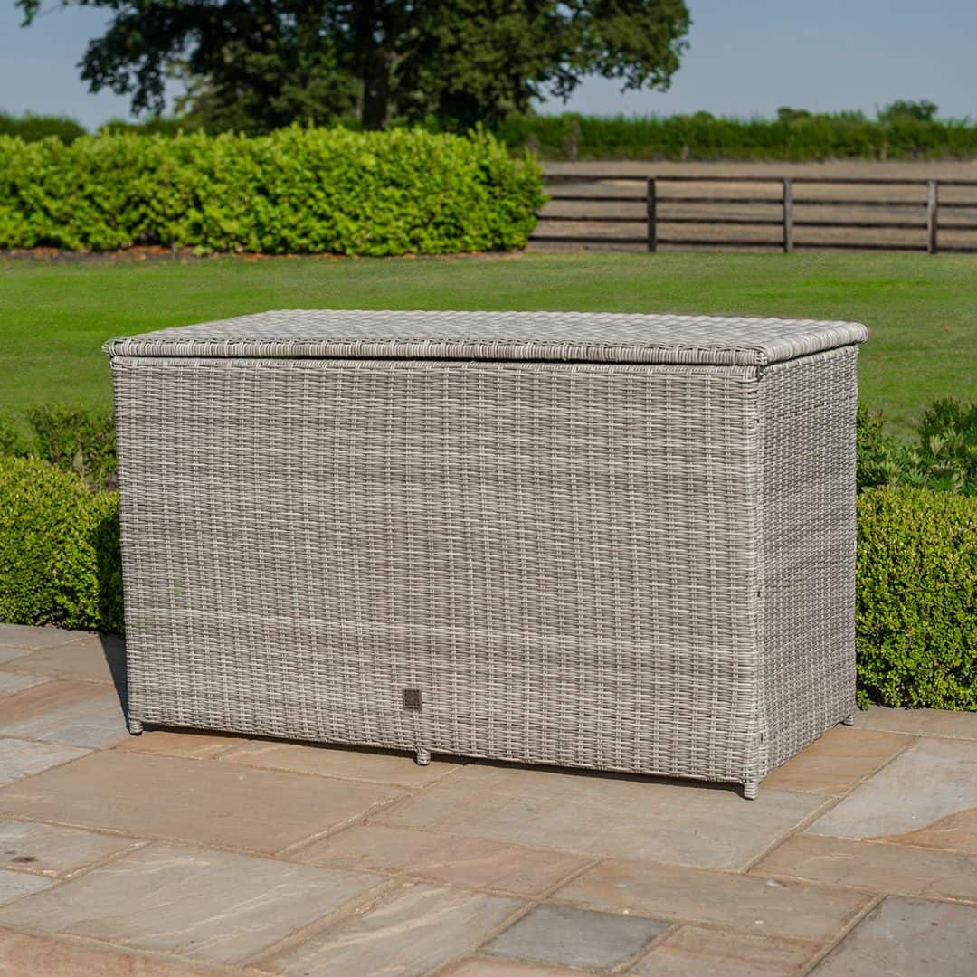Grey Rattan Storage Box
