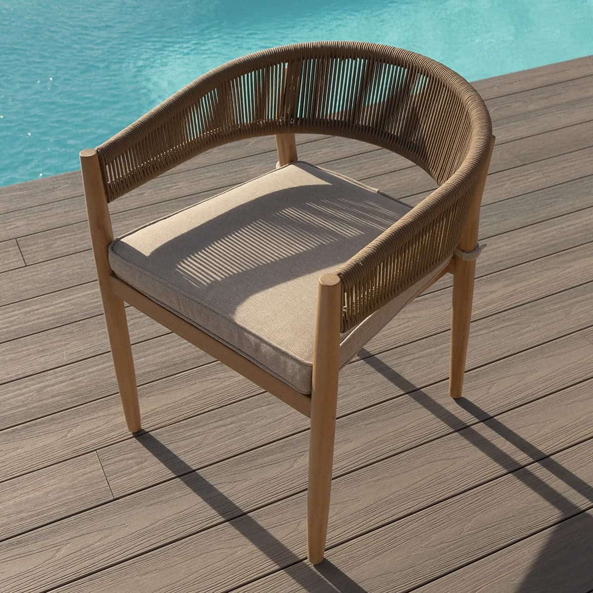 Rope 4 Seat Round Dining Set