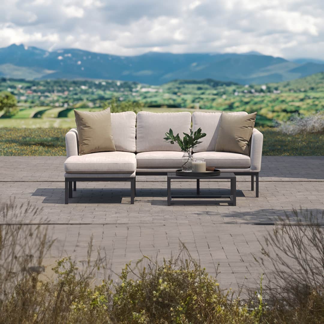 chaise sofa set #colour_oatmeal