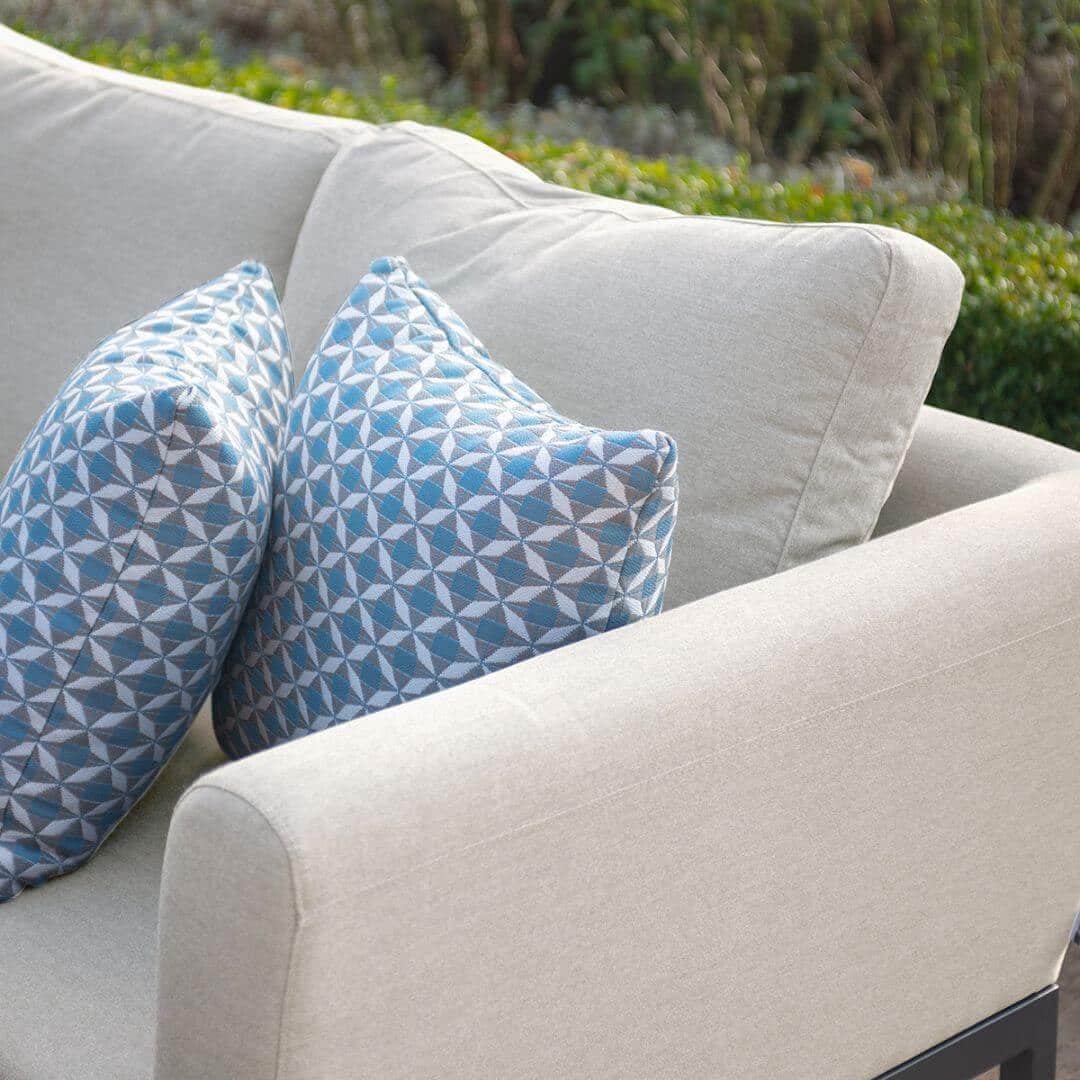 Fabric u-shape sofa dining set with bench and rising table #colour_oatmeal