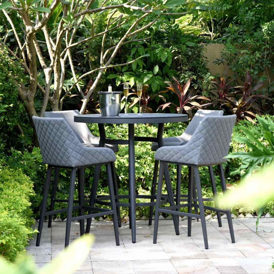 Fabric 4 seat round bar set #colour_flanelle