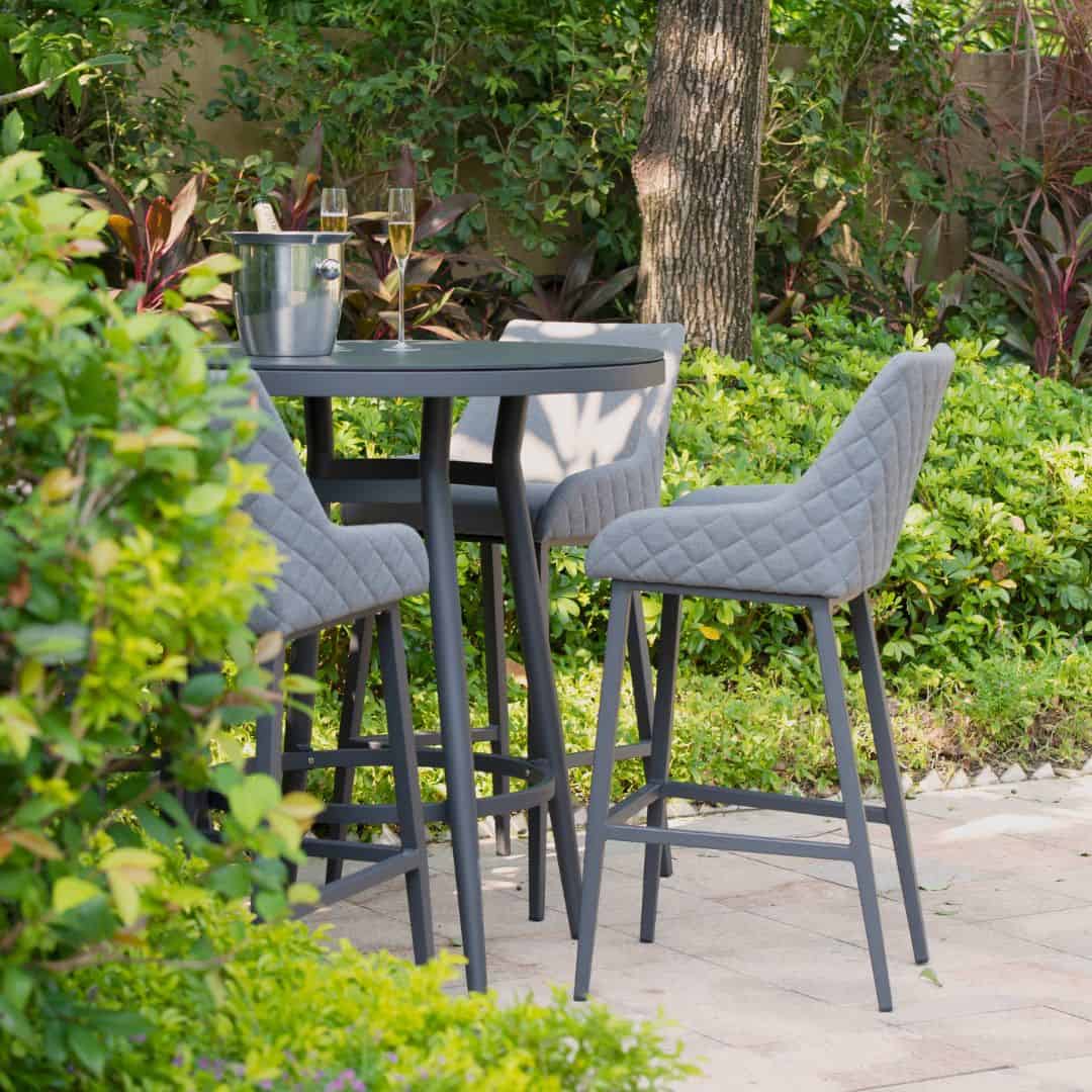 Fabric 4 seat round bar set #colour_flanelle