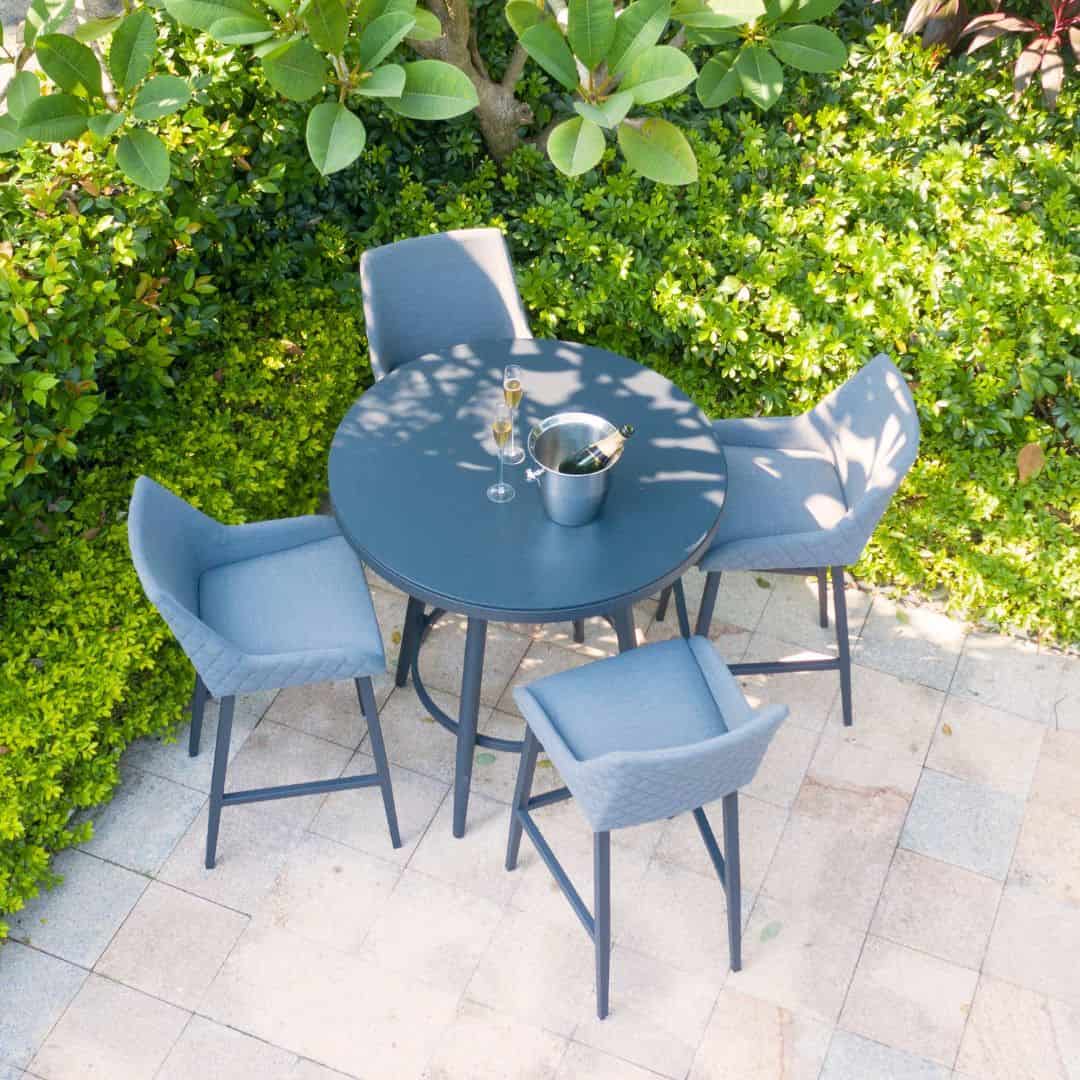 Fabric 4 seat round bar set #colour_flanelle