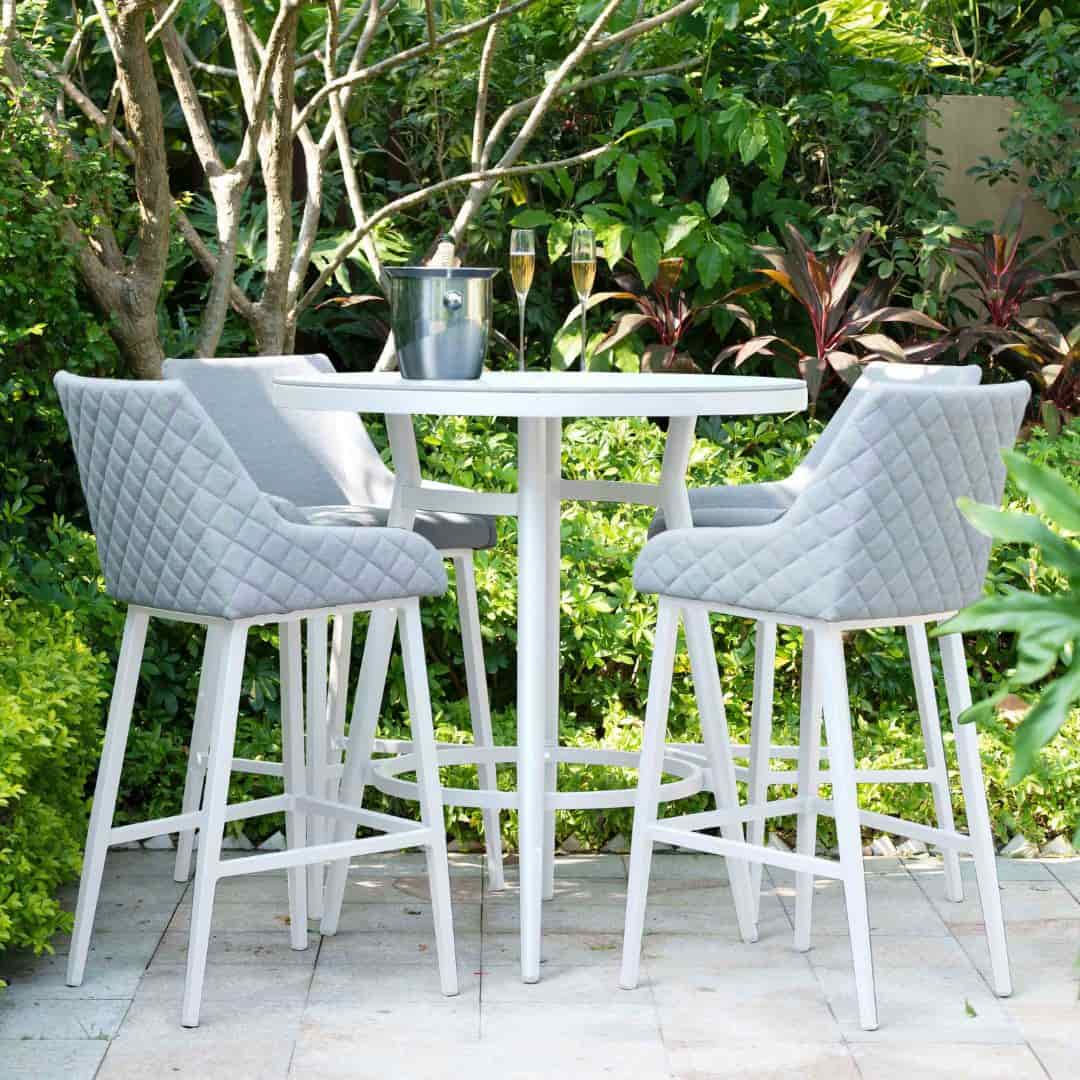 Fabric 4 seat round bar set #colour_lead chine