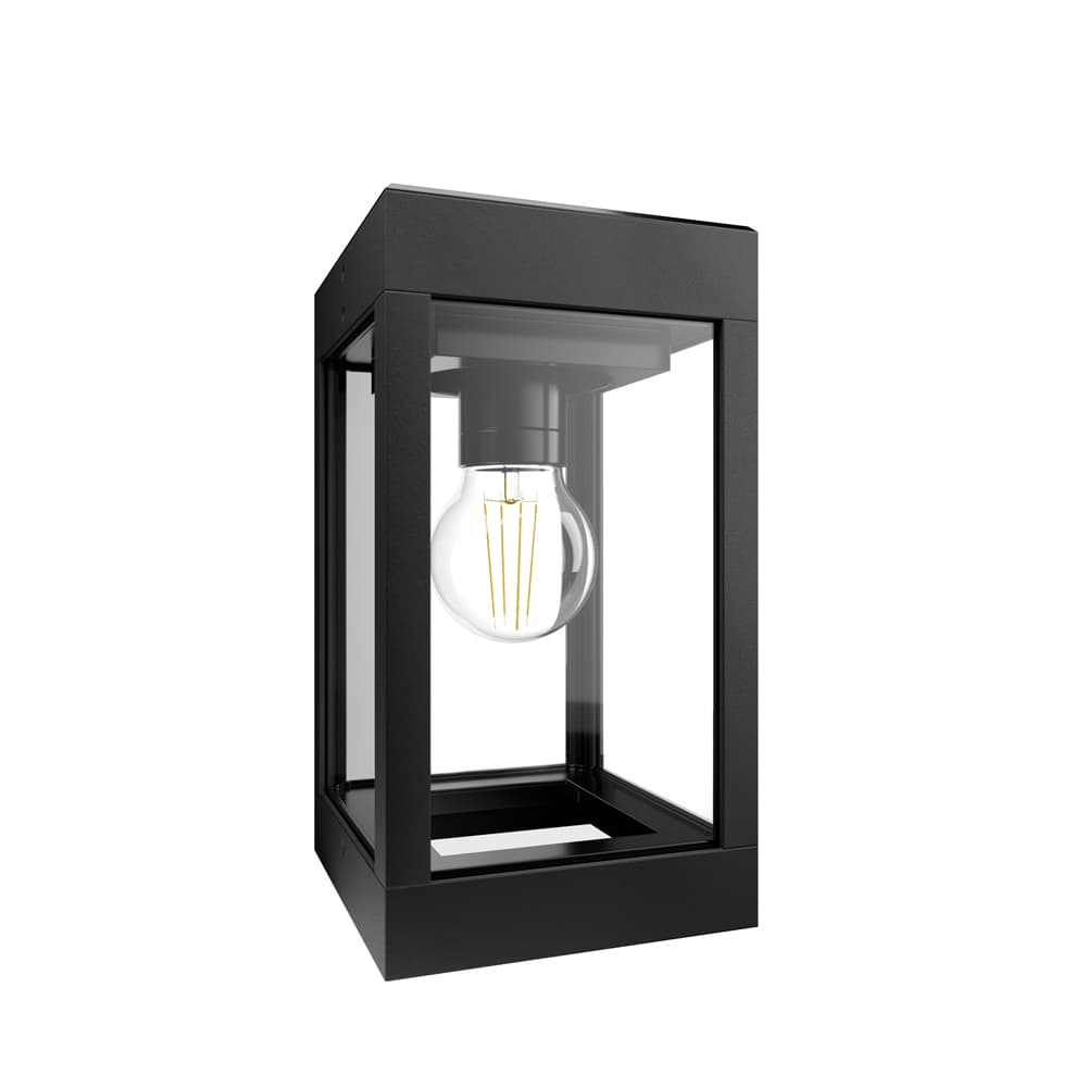 Black Aluminium Solar Wall Light