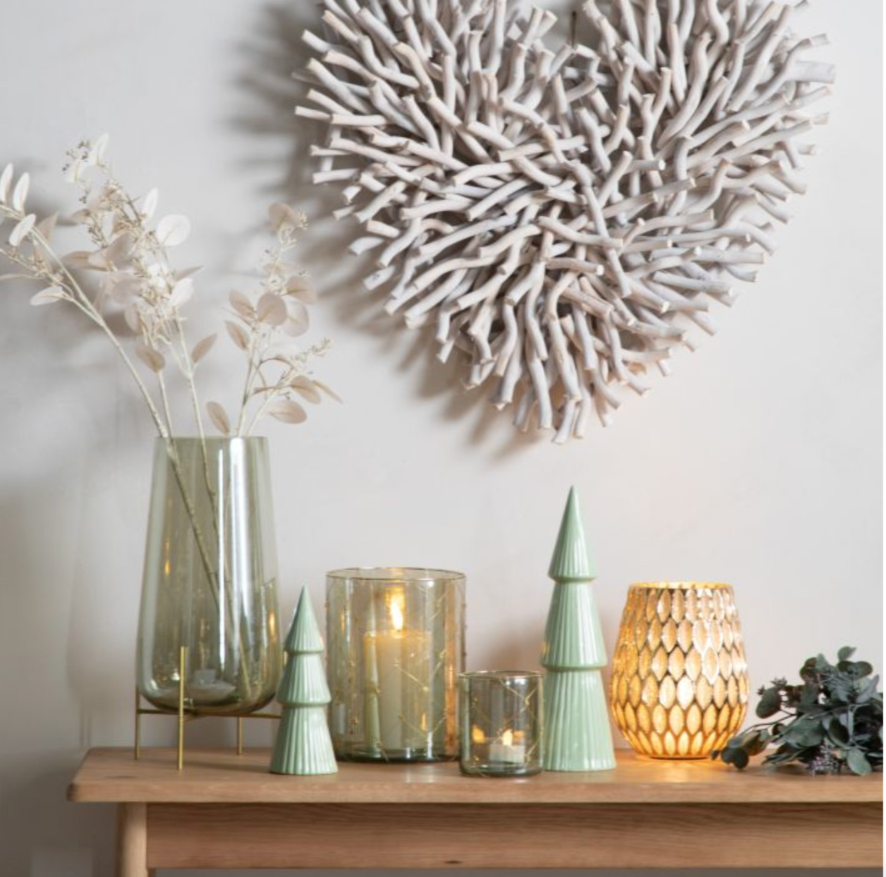 Green Porcelain Tree Decor