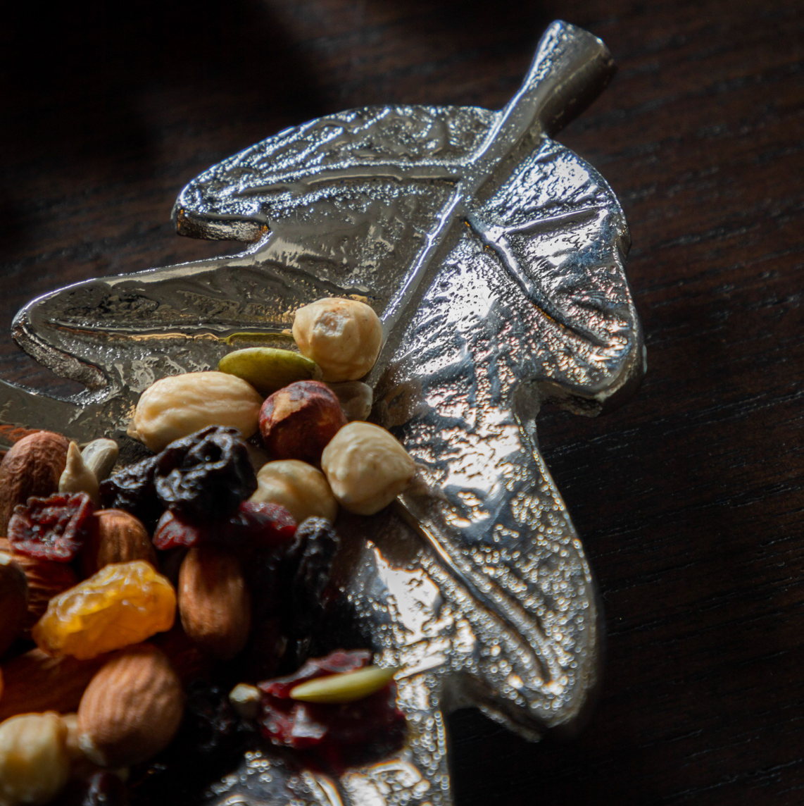 Set of Nickel Leaf Serving Dishes
