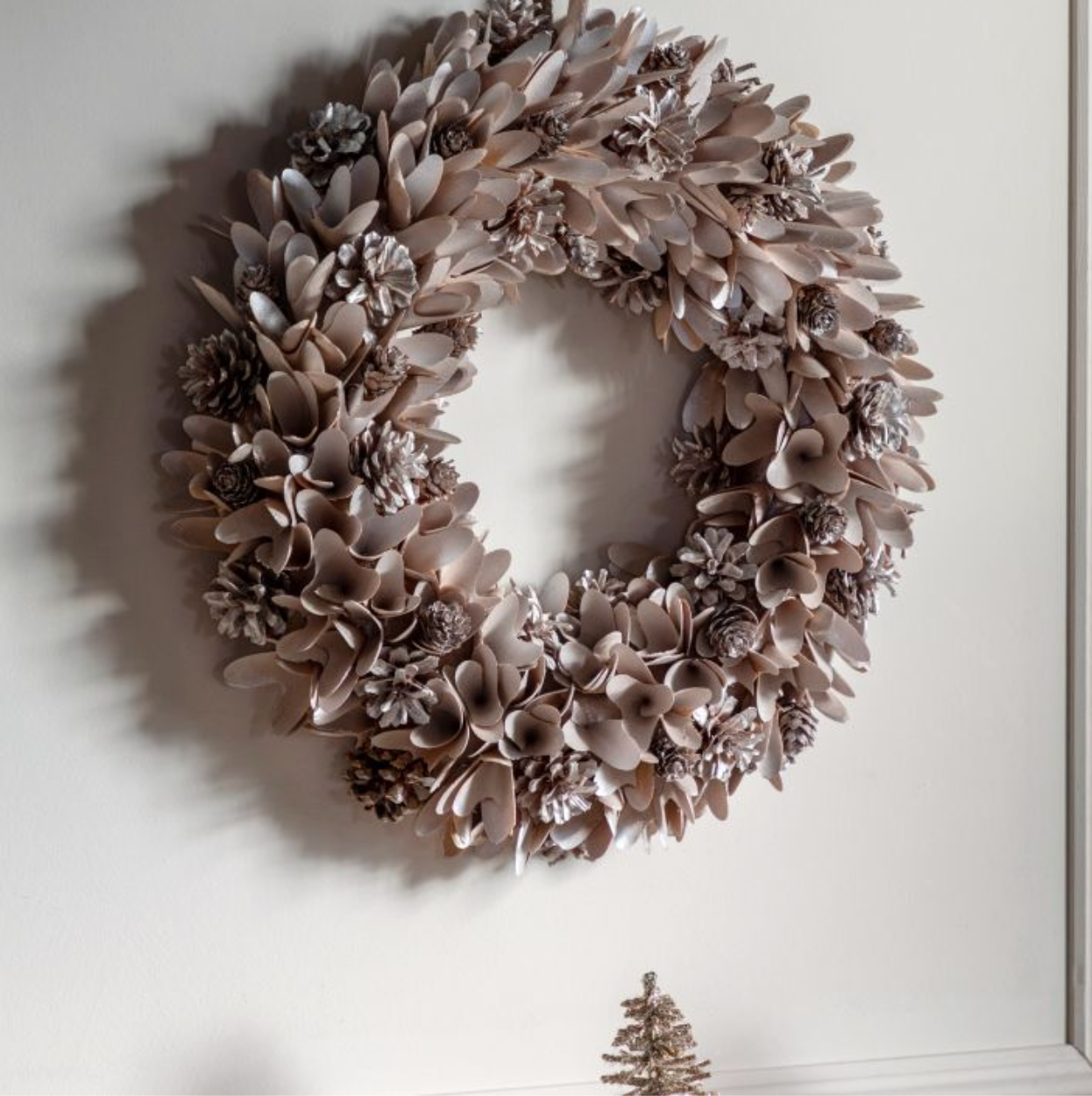Blush Cone & Floral Wreath