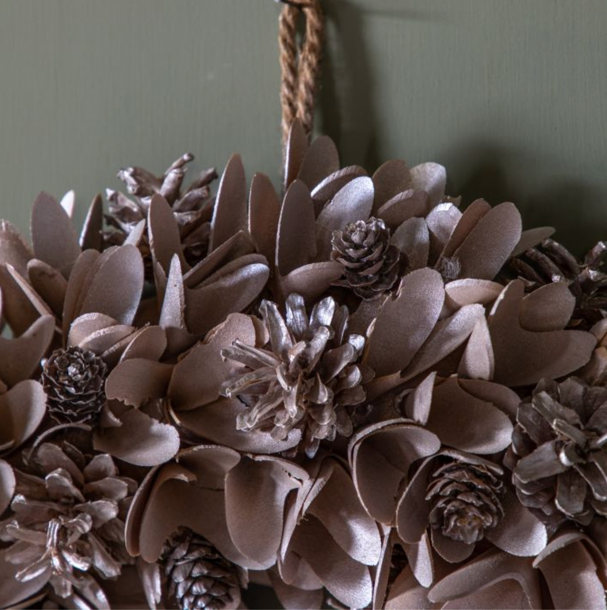 Blush Cone & Floral Wreath