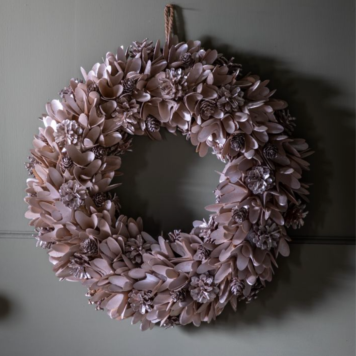 Blush Cone & Floral Wreath