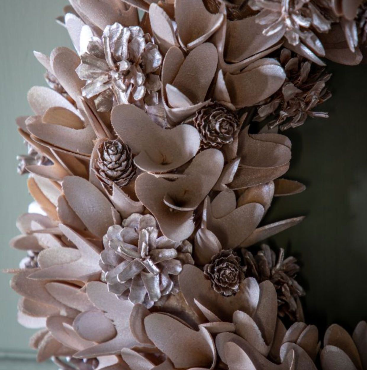 Blush Cone & Floral Wreath