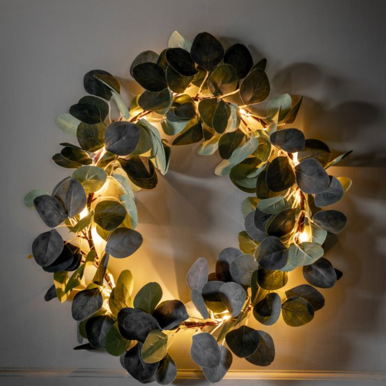 Eucalyptus Wreath with LEDs