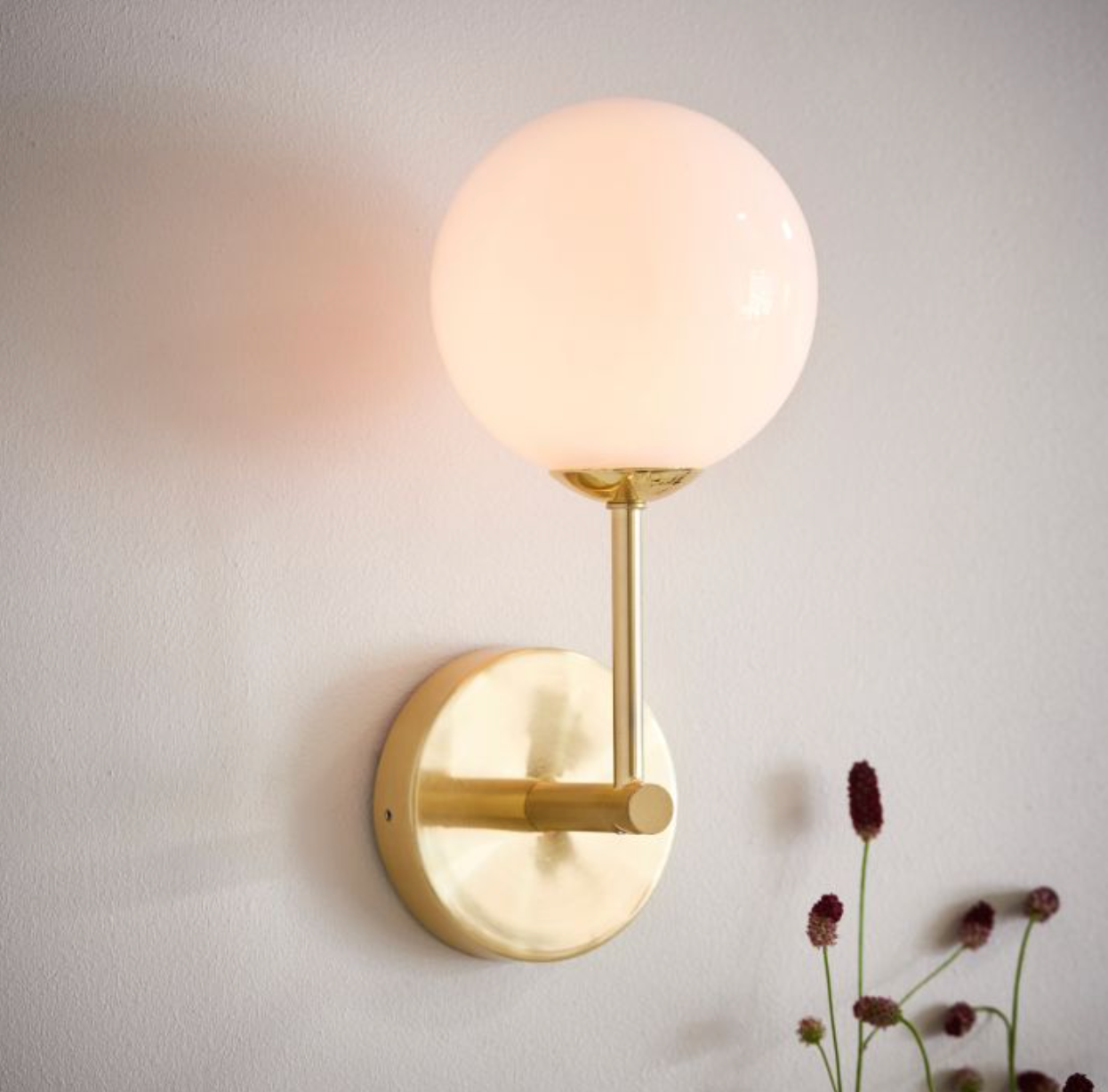 Brass Opal Wall Light