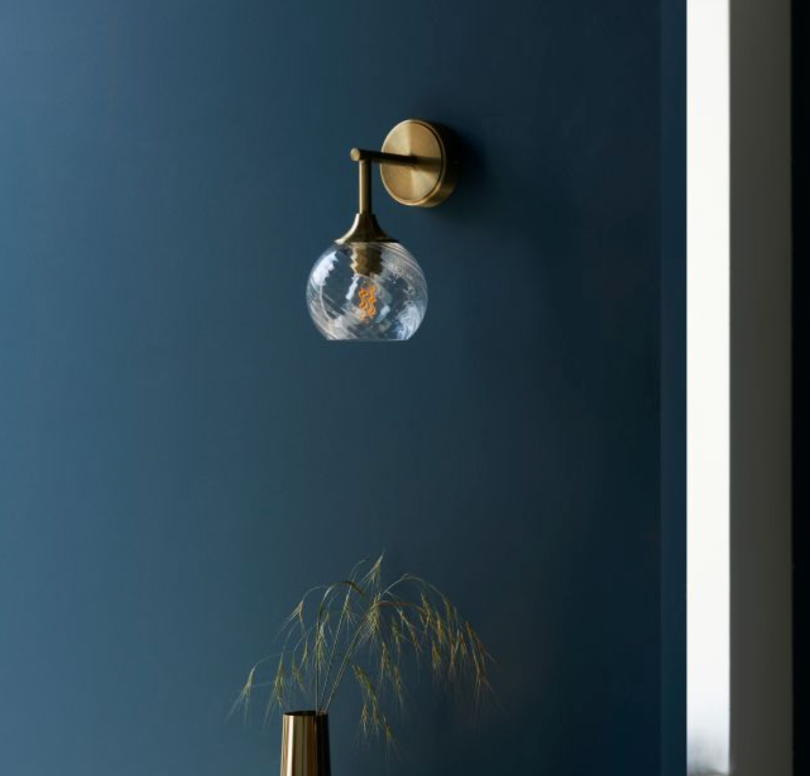 Champagne Dimple Glass Wall Light
