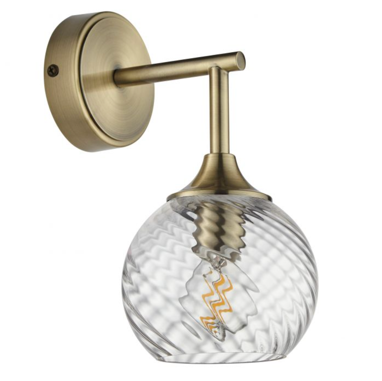 Champagne Dimple Glass Wall Light