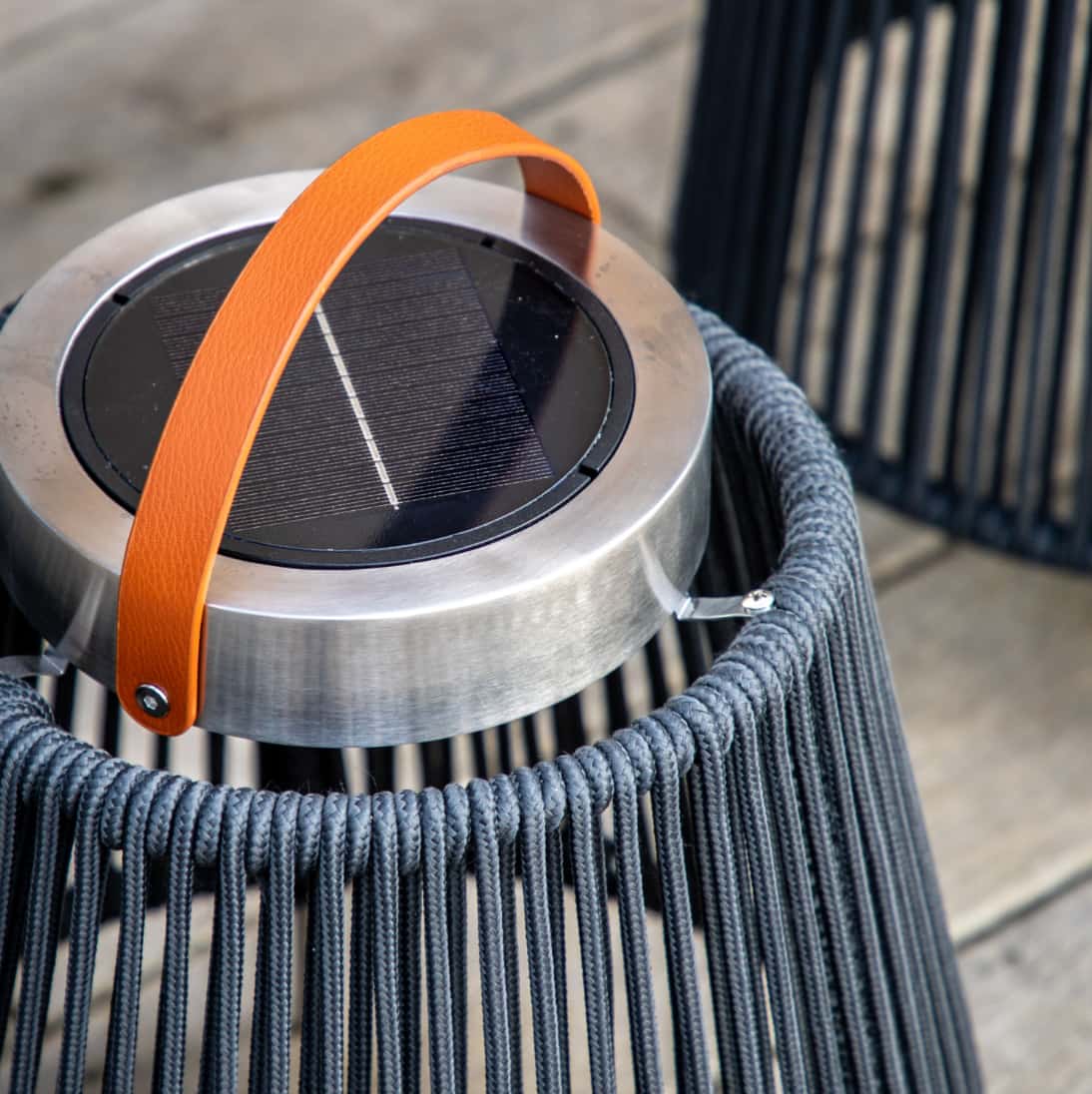 Grey Rope Solar LED Lantern