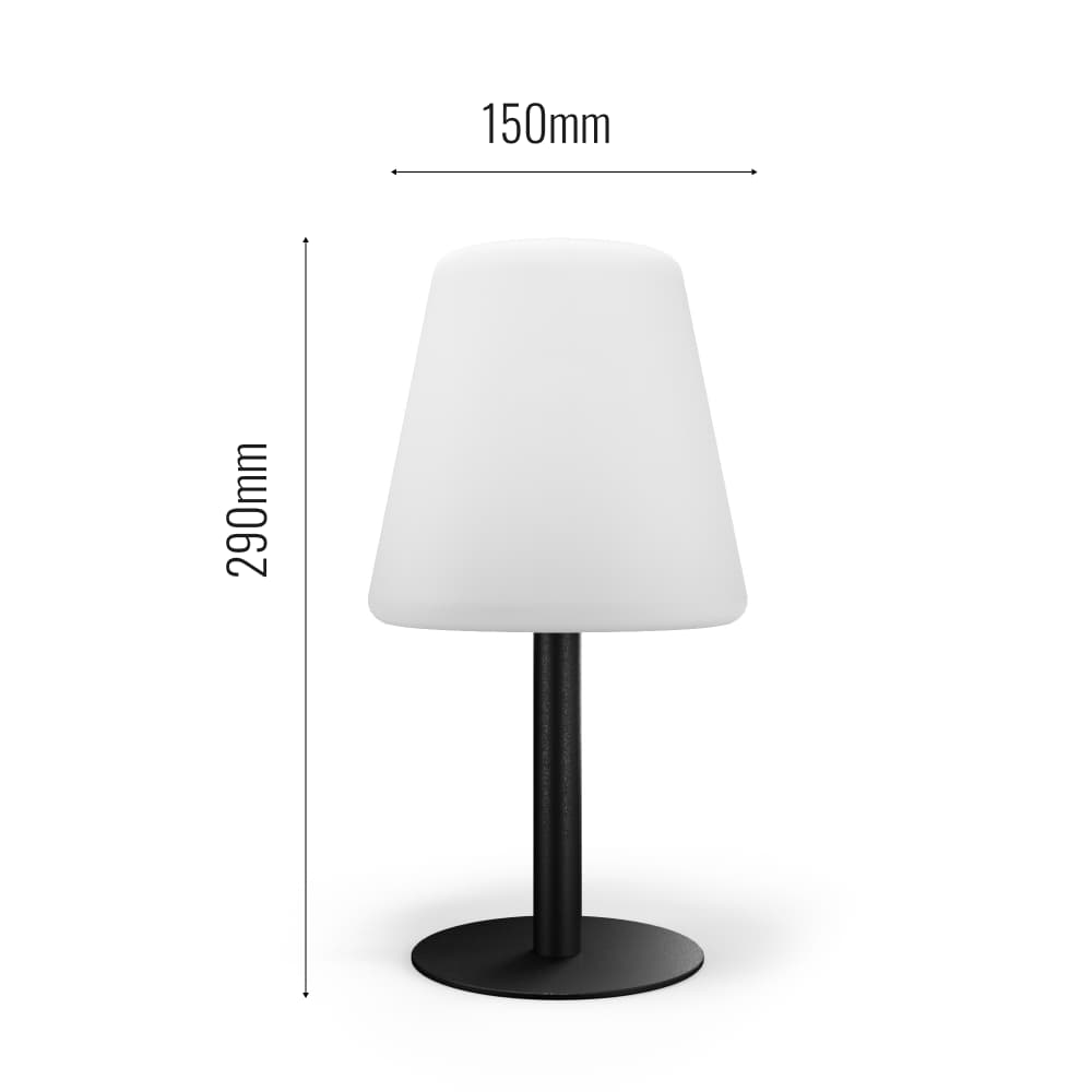 Multicoloured Solar Table Light Dimensions