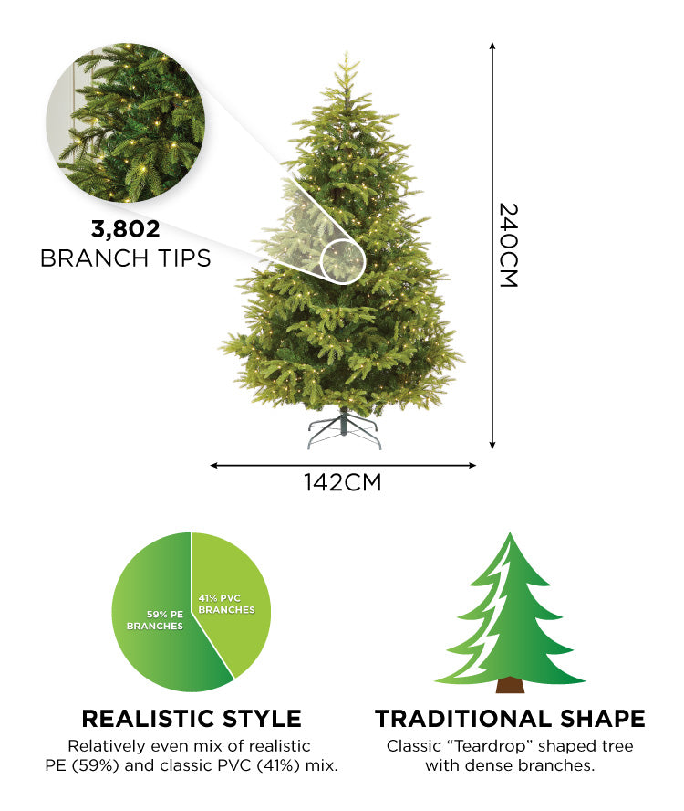 Pre-Lit Brewer Spruce Artificial Christmas Tree