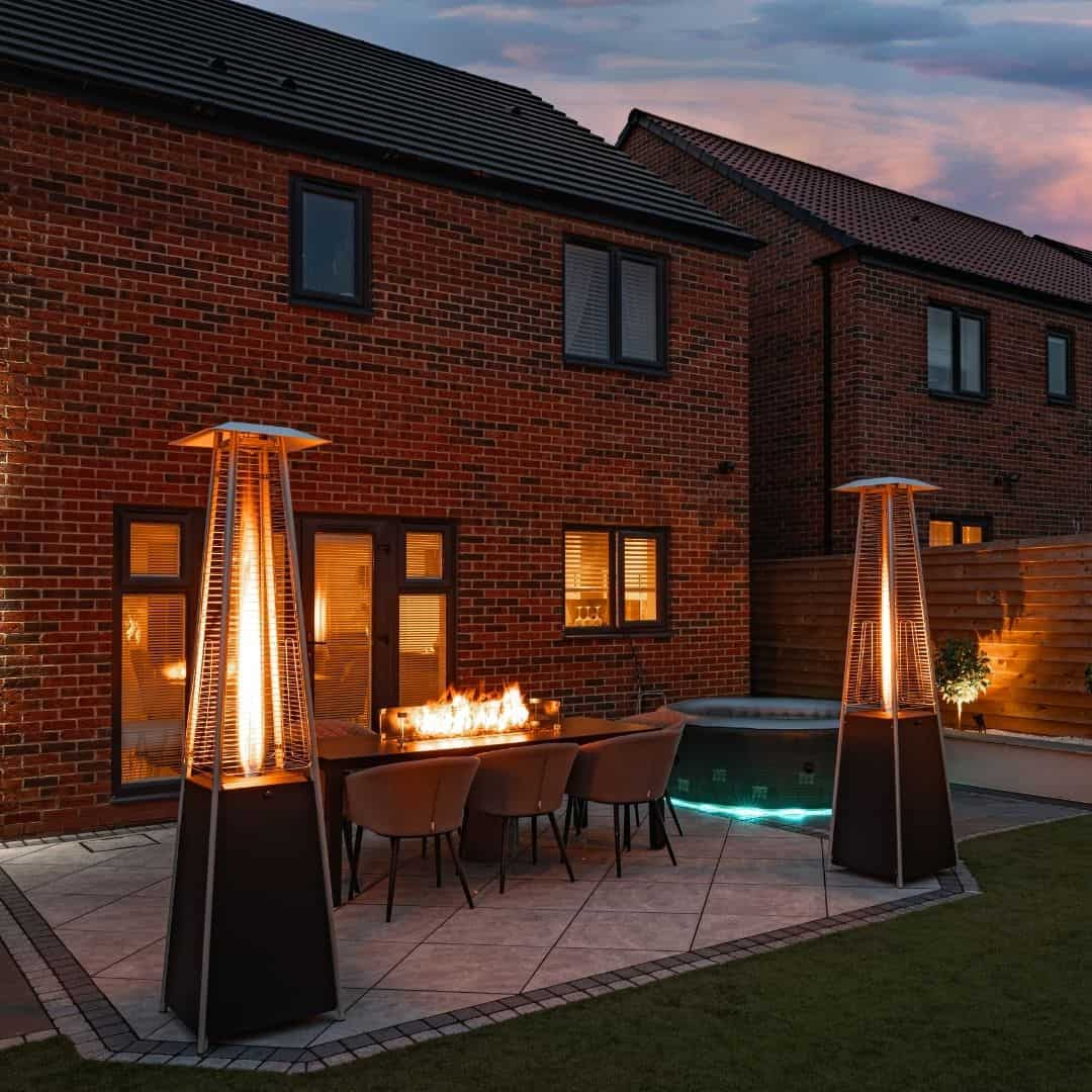 Black patio heater