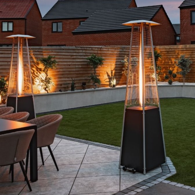 Black patio heater