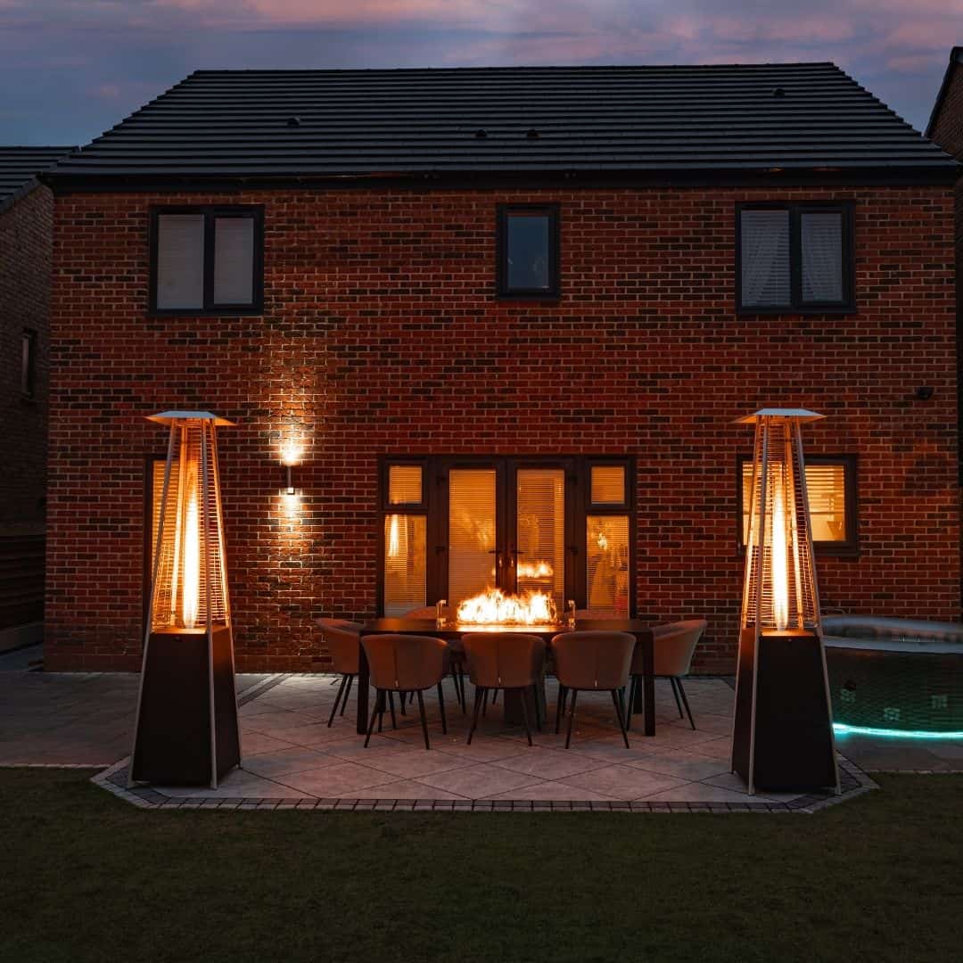 Black patio heater