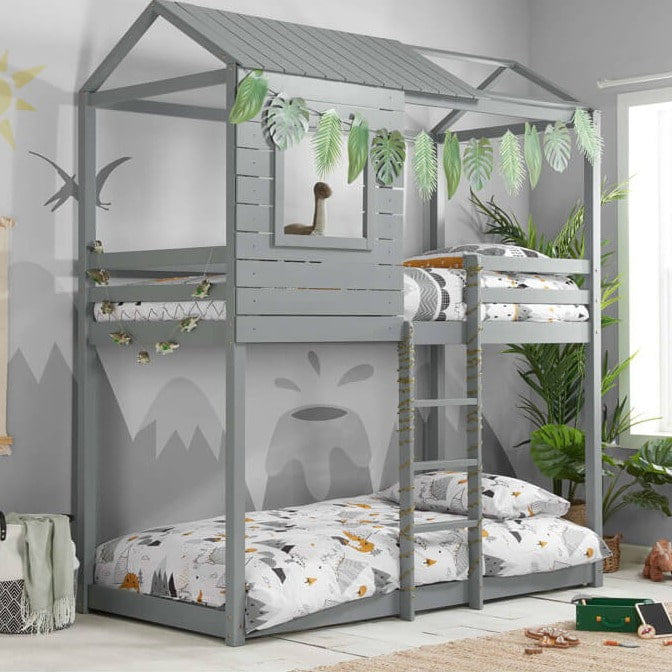 grey treehouse kids bunk bed