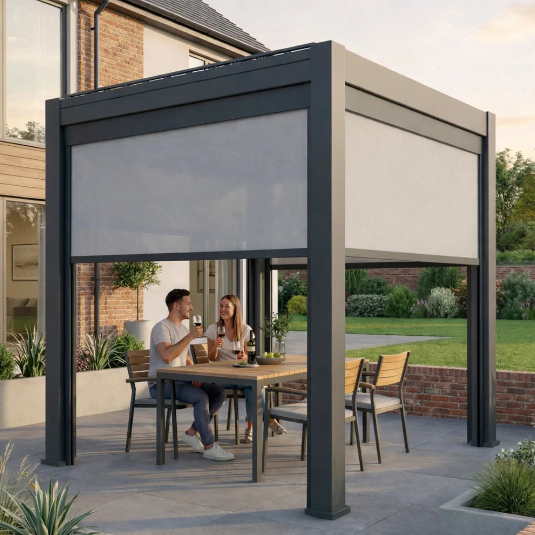 Hemera Aluminium Pergola - 2.5m x 2.5m in Grey
