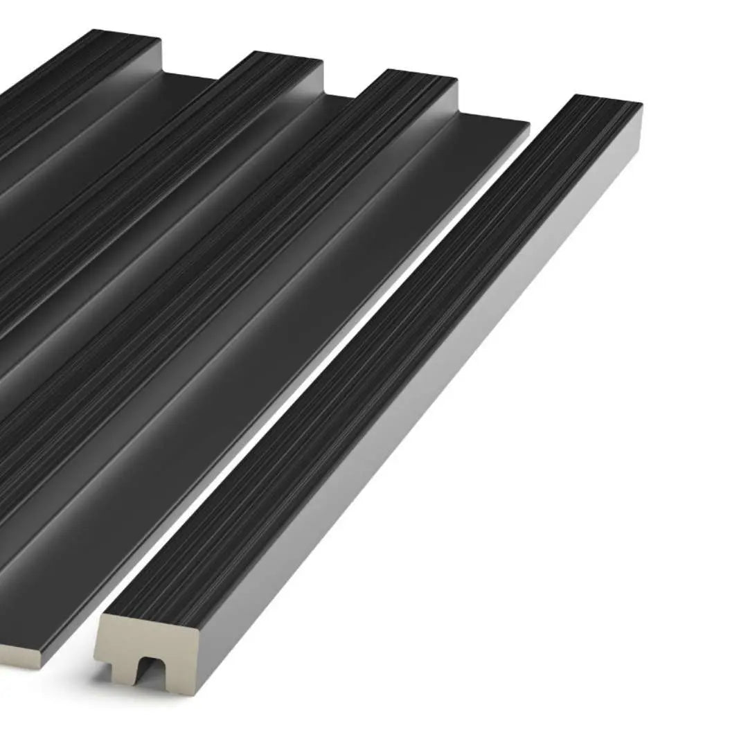 Residence Brushed Black End Cap (Groove)
