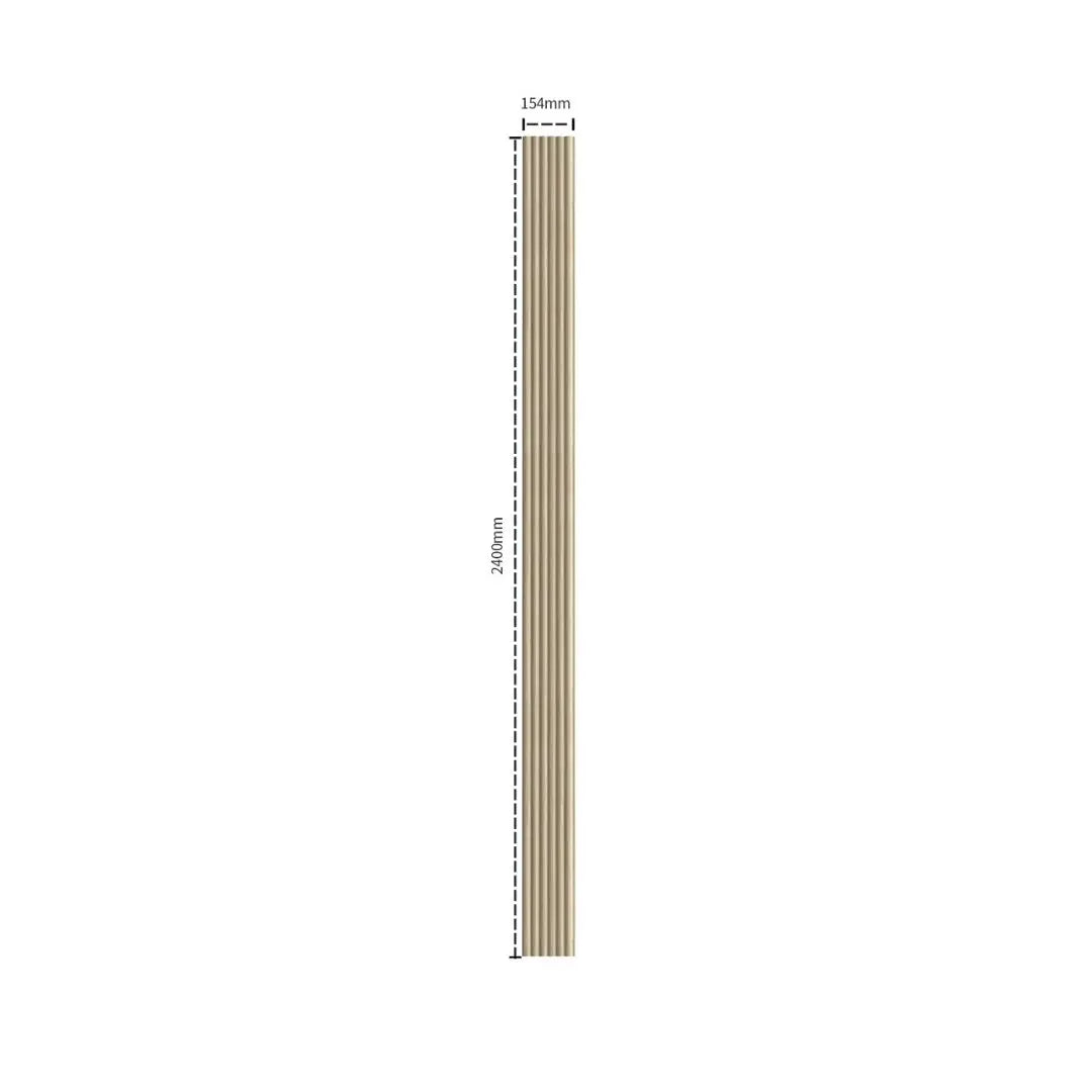 Arc Reeded Light Oak Waterproof Wall Panel