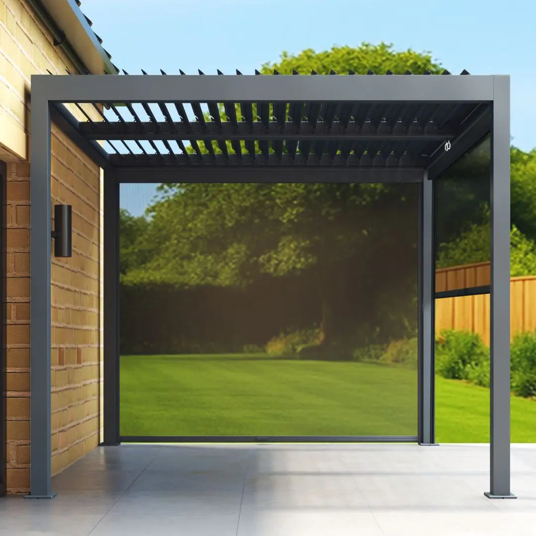 Athena Aluminium Pergola - 3m x 3m in Grey
